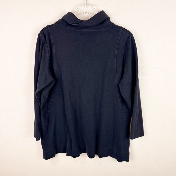 Eileen Fisher Black Sweatshirt Pullover Shirt 1X Artsy Lagenlook - Picture 5 of 6